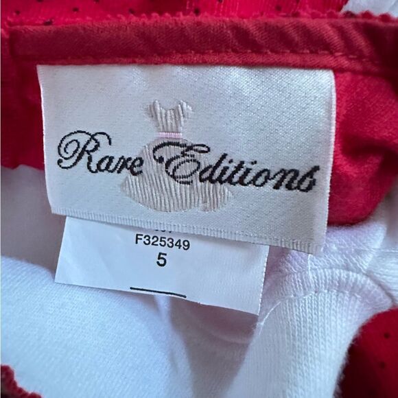 Rare Edition Girl 5 Red Corduroy Jumper Dress Gingham Bow Scotty Dog Appliqué - Picture 9 of 11